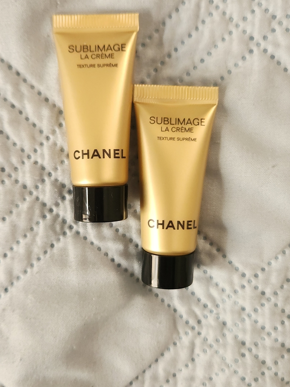 CHANEL SUBLIMAGE La Crème Texture Suprême (Set of 2) 5m -Gold and Black